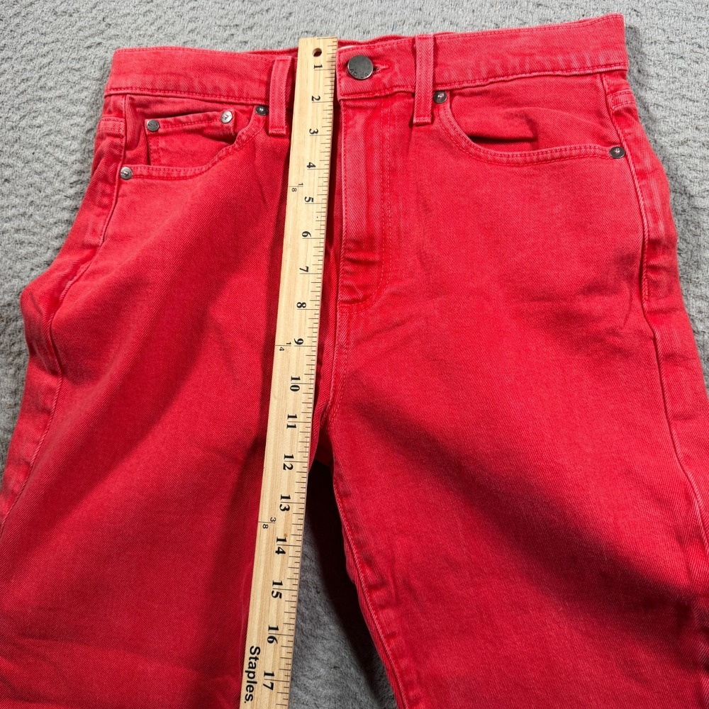 Alice Olivia Jeans Womens 29 (28x26) Red Stretch Good High Rise Ankle Skinny - Picture 9 of 10